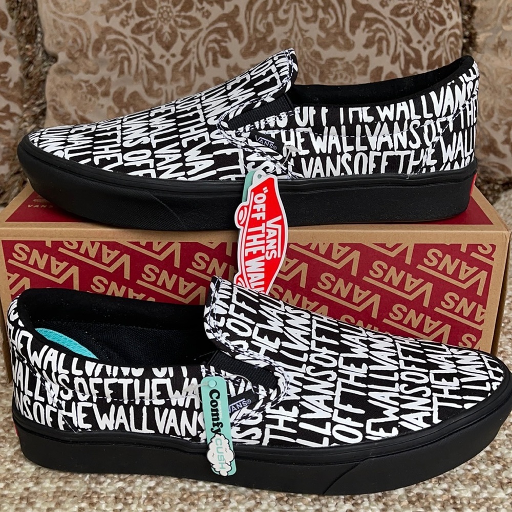 Vans COMFYCUSH Slip On Brush Black/True White men’